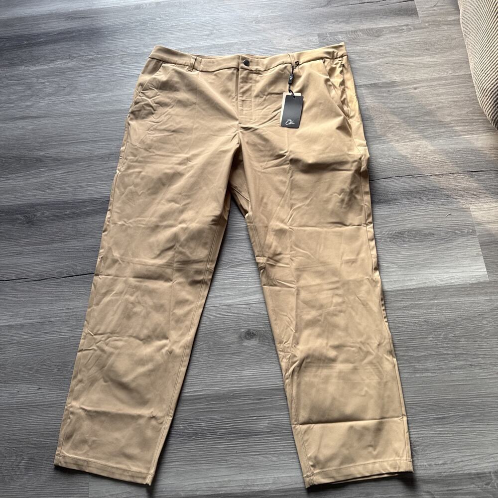 Obla Performance Golf Pants, 40Wx30L, Tan